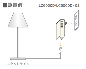 無線式照明調光器 プラグタイプ(白熱灯150W/LED電球150VA)/LC6000D-02